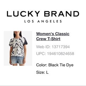 NWT Tie Dye Crew Neck T-Shirt in Black